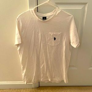 White U.S. Polo Pocket T-Shirt